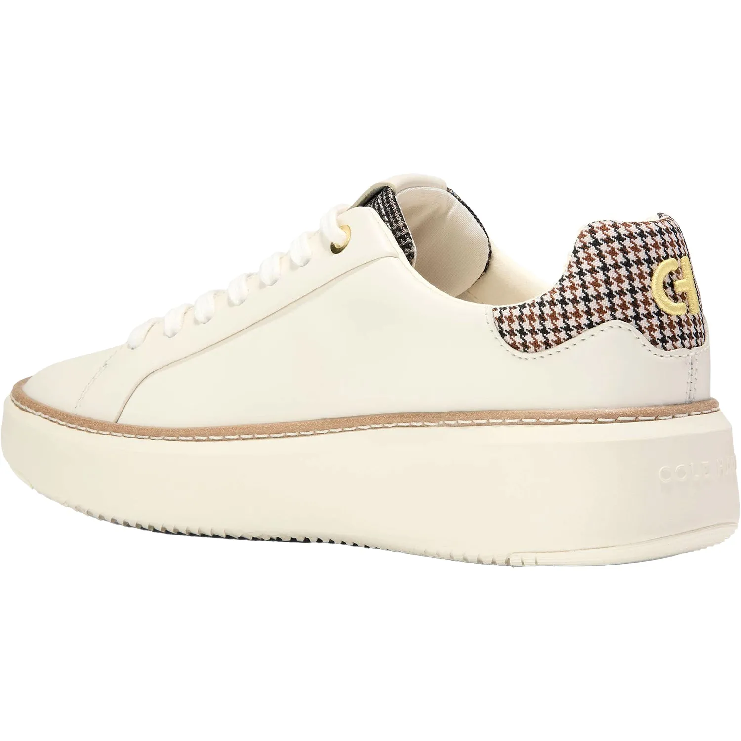 Women's Cole Haan GrandPro Topspin Sneaker Ivory/Mini Plaid Leather