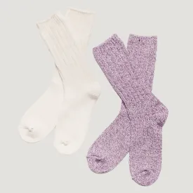 Women's Polyblend Ragg Crew Socks - 2 Pack